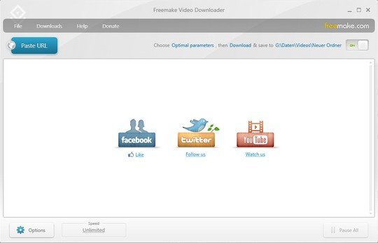 Freemake video downloader: Paste the link page ...