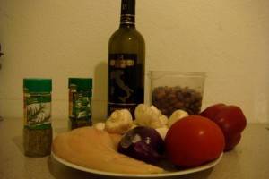 Chicken and Beans in Wine Recipe: ingredients