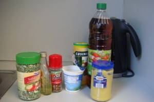 Ingredients for salad dressing