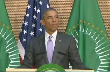 Barack Obama addresses the African Union