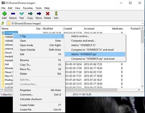 7-Zip - easy to use to compress / uncompress