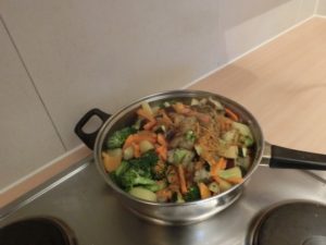 Abdoulie's Vegetable Mix: Adding spices