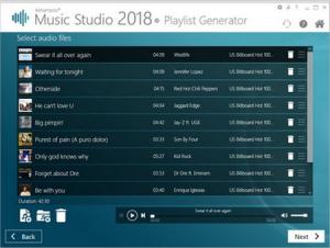 Ashampoo Music Studio 2018 playlist generator